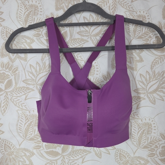 Victoria's Secret Other - Victorias Secret Sports Bra 32DD Incredible Knockout Ultra Max Zip Closure Gym